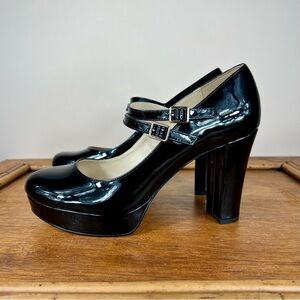 Jessica Simpson Women’s Black Mary Jane Double Strap Platform Heels Size 9.5